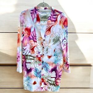 Coldwater Creek jacket, size M, linen/rayon, loop buttons, excellent condition